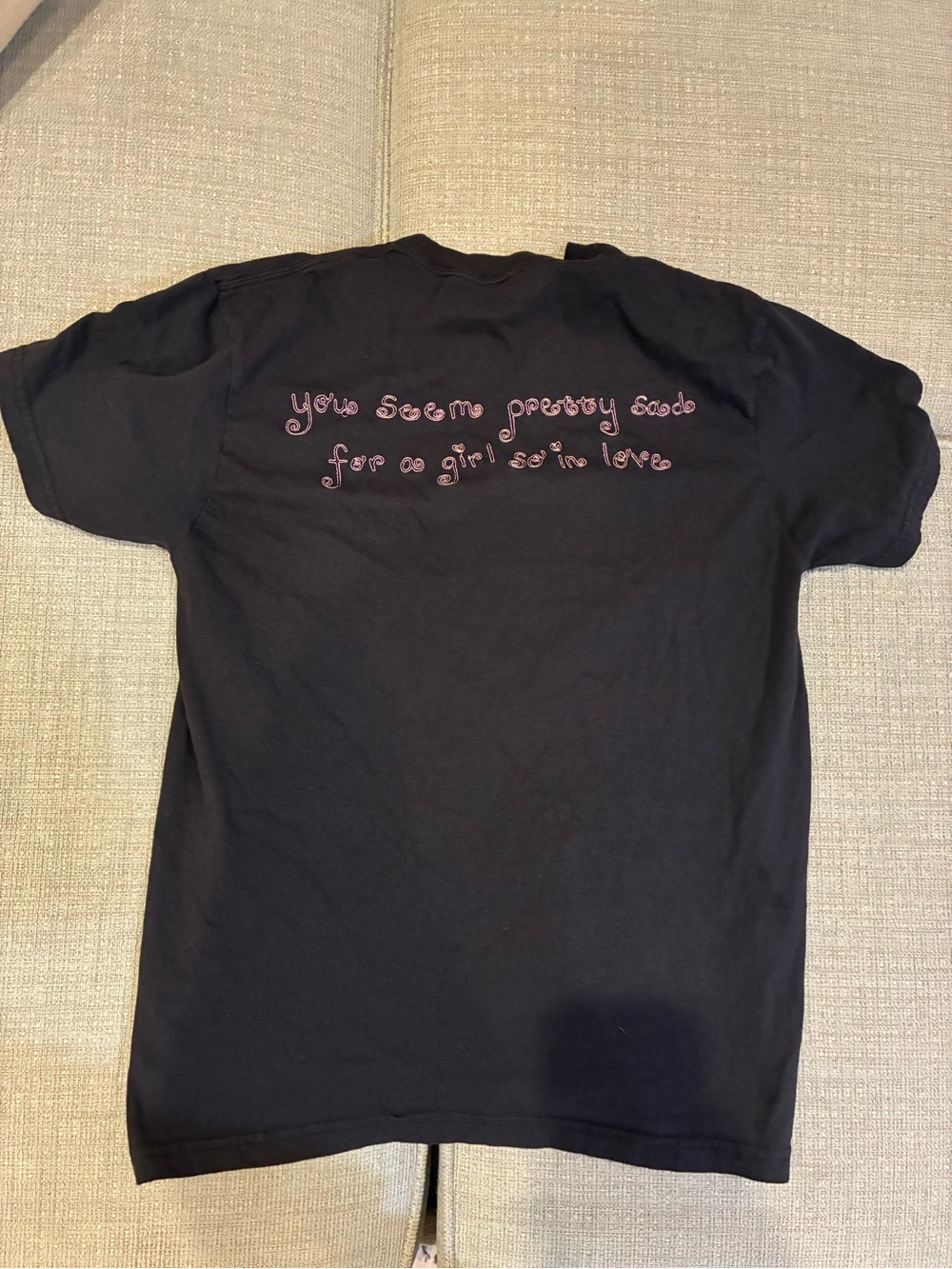 Olivia Rodrigo Black T-Shirt with Pink Swing Graphic - Picture 3 of 3